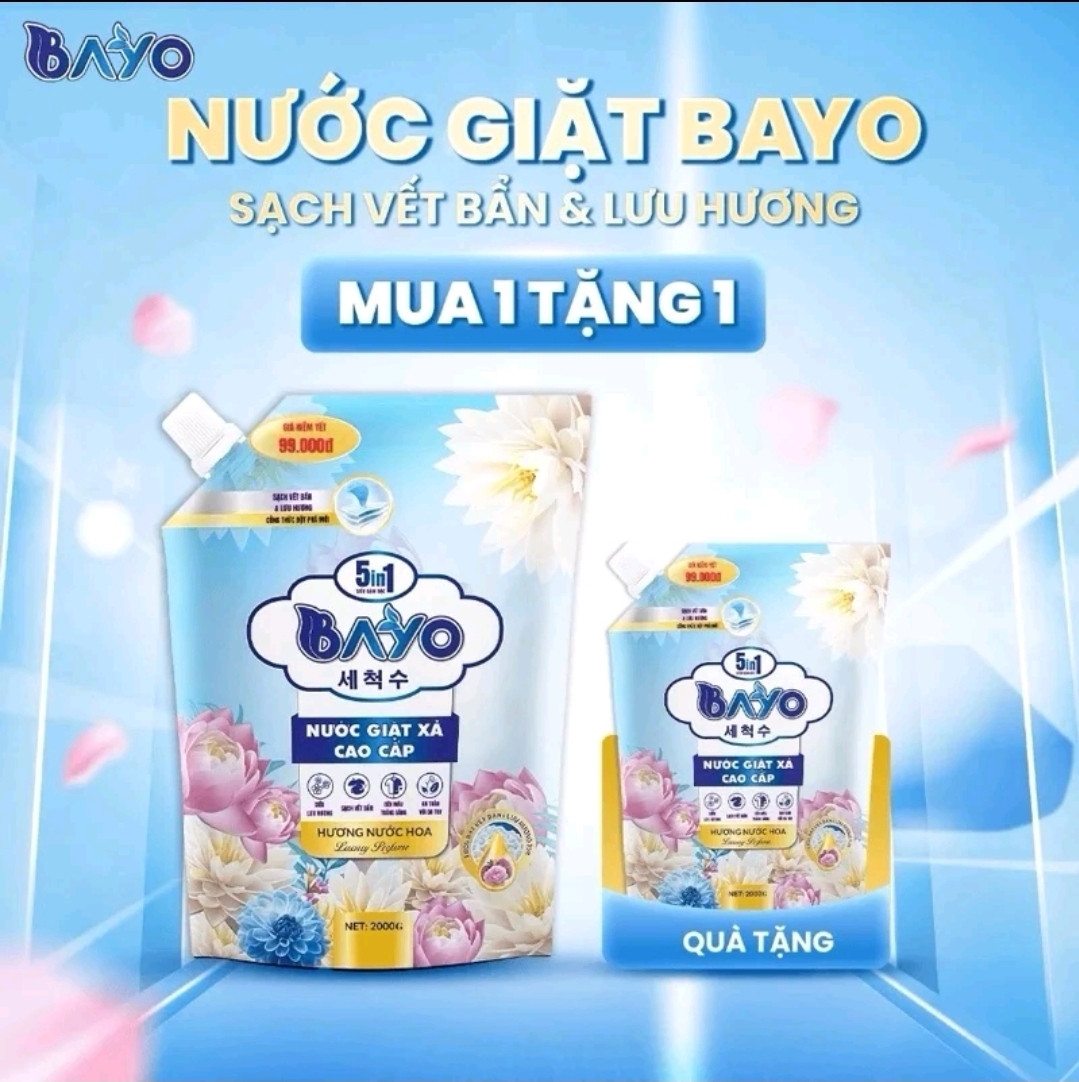 Nước giặt Bayo 2 túi